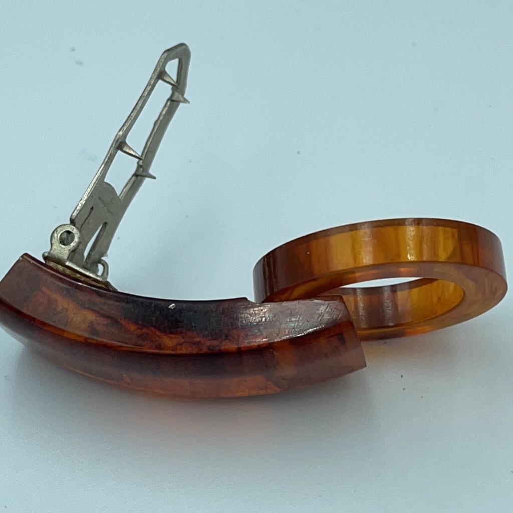 Bakelite Coat Clip Brooch